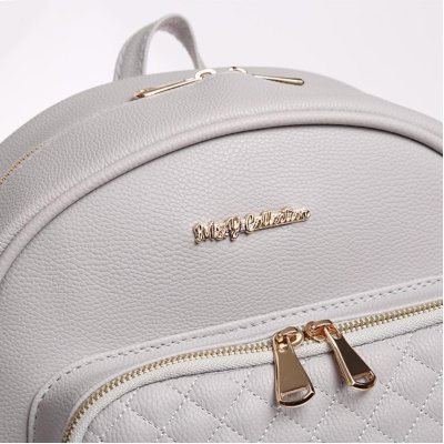 M&Y Dust Deri Anne Bebek Bakım Sırt Çantası, Gri