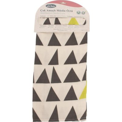 Sevi Bebe Organik Müslin Bebek Battaniyesi, 120x100, Üçgen
