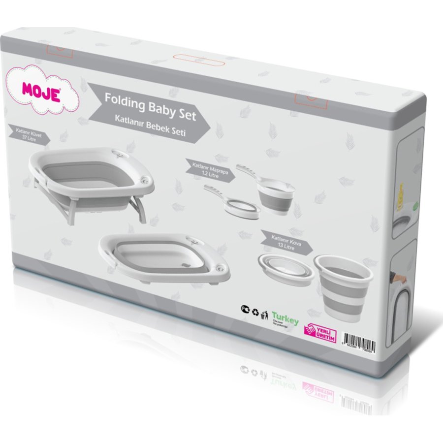 Moje Katlanır Küvet Seti Gri