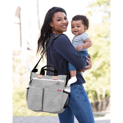 Skip Hop Duo Orjinal Çanta, Gri, Melanj