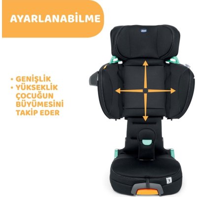 Chicco Fold Go I-Size Air 15-36 Kg Oto Koltuğu, Ink Air