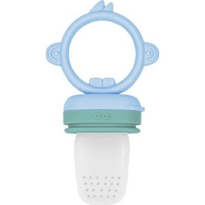 OiOi Diş Kaşıyıcılı Meyve Püre Emziği, Mavi, Yeşil