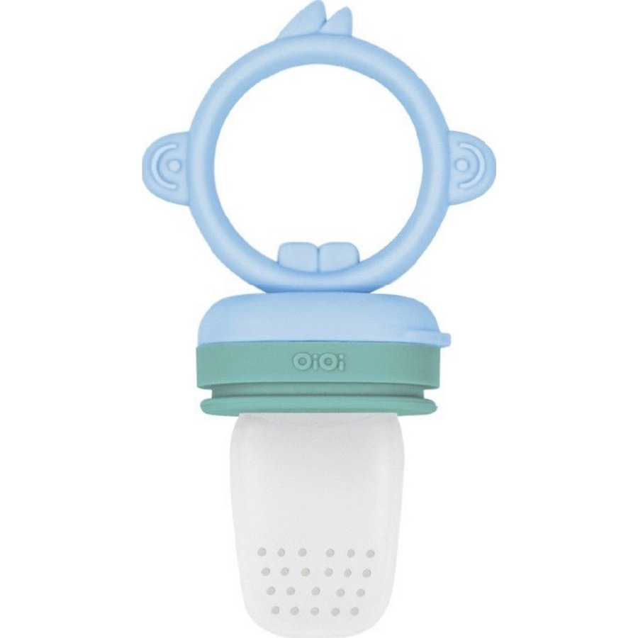 OiOi Diş Kaşıyıcılı Meyve Püre Emziği, Mavi, Yeşil