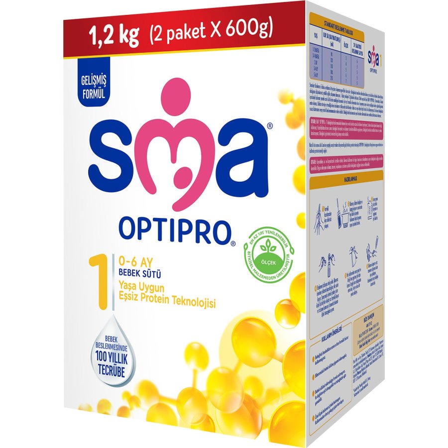 SMA Optipro 1 Probiyotik Bebek Sütü, 1200 g