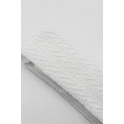 Bistyle Tekli Zikzak Kabartma Penye Külotlu Çorap BS50108 Beyaz