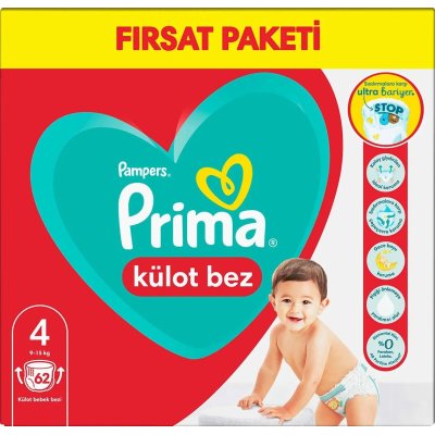 Prima Külot Bez, 4 Beden, 62 Adet