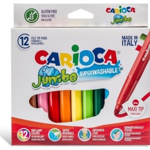 Carioca Jumbo Süper Yıkanabilir Keçeli Boya Kalemi, 12'li
