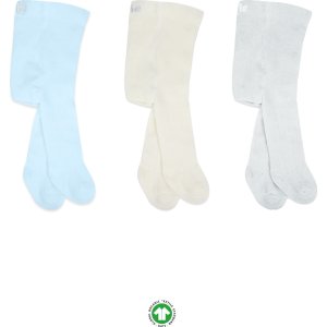 Bistyle Penye Külotlu Çorap, Mavi, Ekru, 3'lü