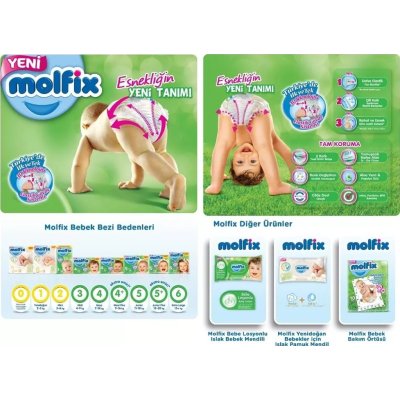 Molfix Bebek Bezi, 3 Beden, 68 Adet