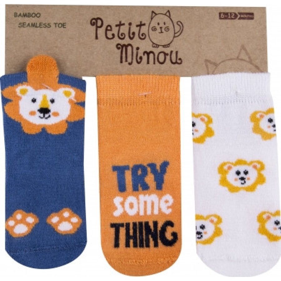 Step 3D Try Some Soket Çorap, Karışık Renkli, 3'lü