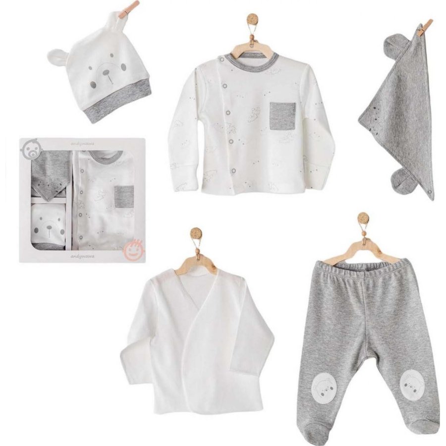 Andywawa Hello Little One 5 Parça Hastane Çıkışı, Ekru