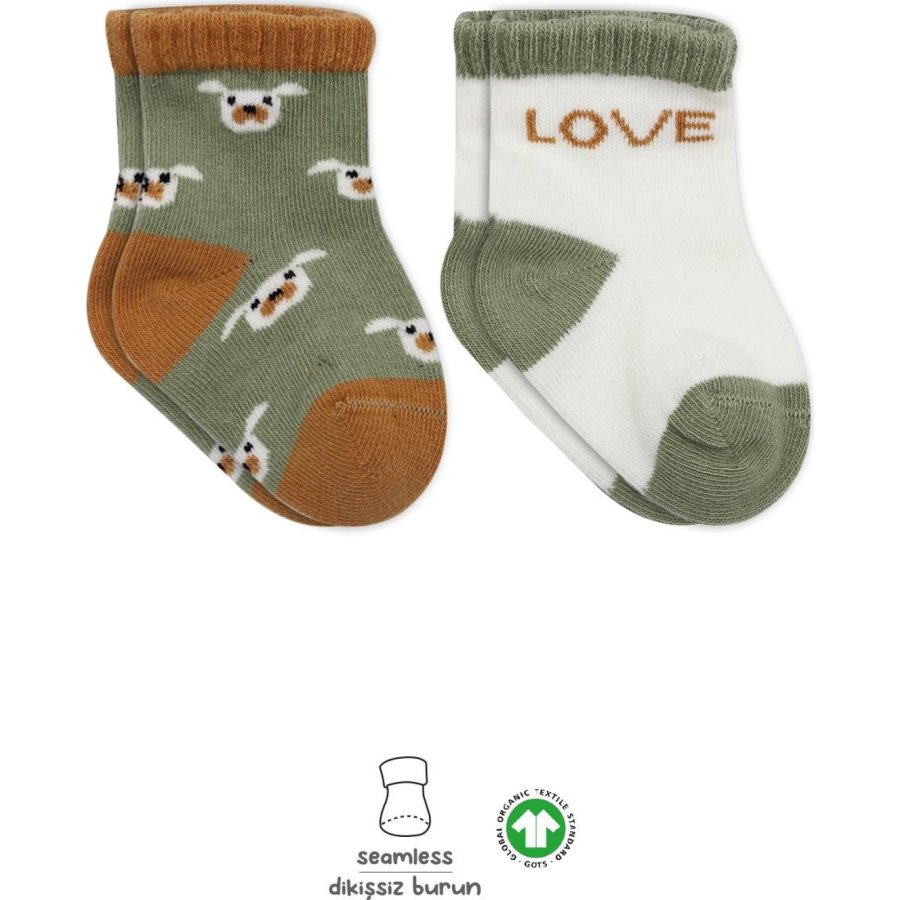 Bistyle 2'Li Love Dog Penye Soket Çorap 10118 Nil