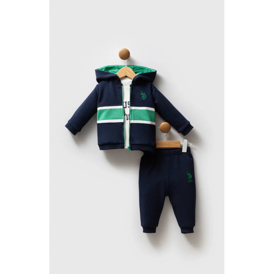 U.S. Polo Assn 3'lü Takım USB2553 Lacivert-Yeşil