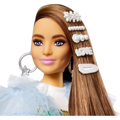 Barbie Extra Bebek ve Aksesuarları, Renkli Elbiseli