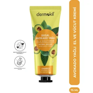 Dermokil Doğal El ve Vücut Kremi, 75 ml, Avokado