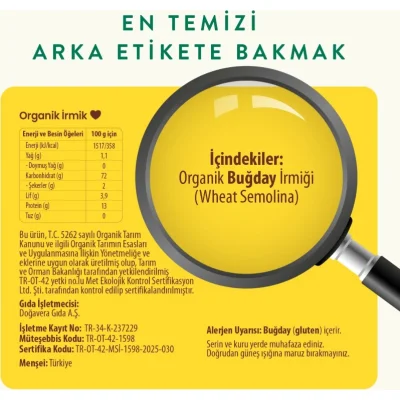 Wefood Organik İrmik, 250 g