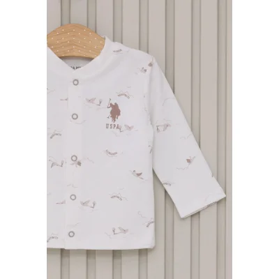 U.S.Polo Erkek Bebek Patikli 3'Lü Takım, Krem