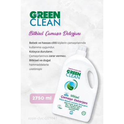Green Clean Bitkisel Çamaşır Deterjanı, 2750 ml