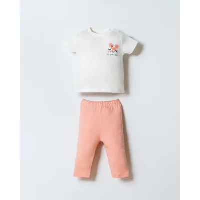 U.S. Polo Takım, 3'lü, Beyaz, Pudra