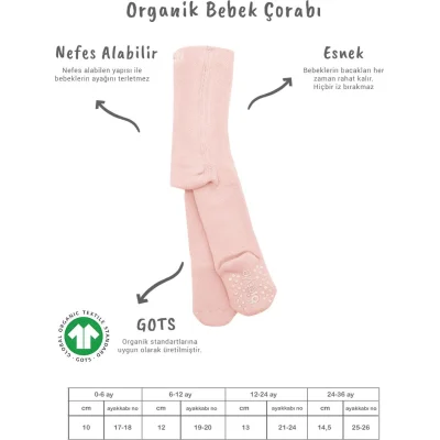 Bistyle Kaymaz Basic Külotlu Çorap, Pembe