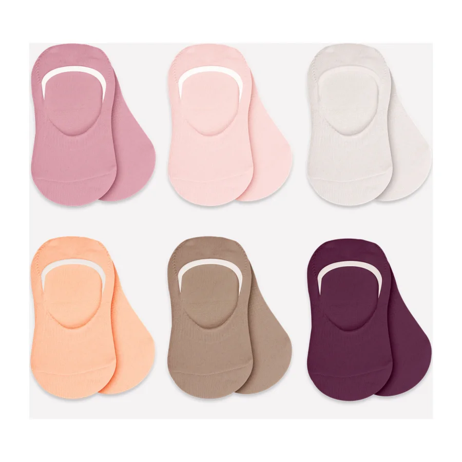 Bistyle Mix Babet Çorap, 6'lı, Gül Kurusu