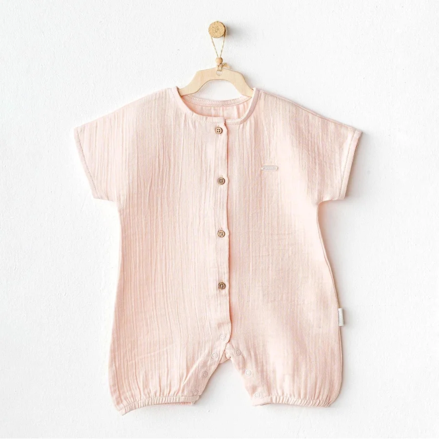 Andywawa Müslin Home Bebe Tulum, Pembe