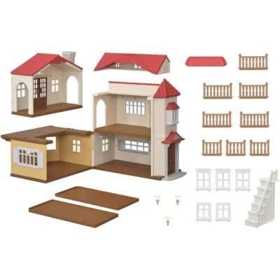 Sylvanian Families Kırmızı Çatılı Işıklı Şehir Evi