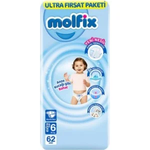 Molfix Bebek Bezi, 6 Beden, 62 Adet