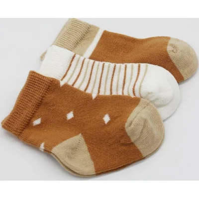 Bistyle Penye Erkek Soket Çorap, 3'lü, Hardal