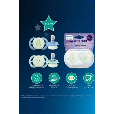Philips Avent Ultra Start Gece Emzik 0-2 Ay