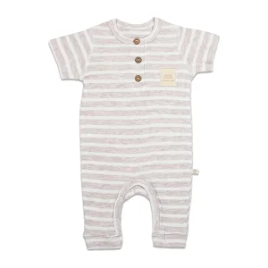 Bistyle Line Colors Yarım Kol Patiksiz Tulum, Bej