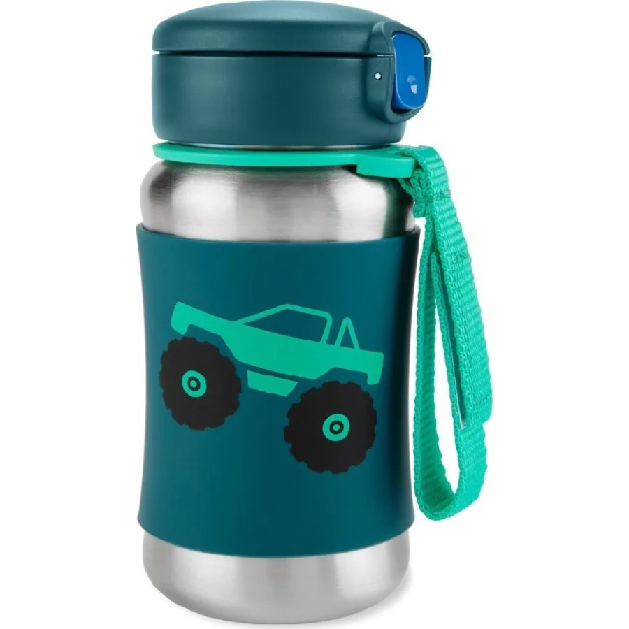 Skip Hop Zoo Pipetli Paslanmaz Çelik Suluk 350 ml Kamyon