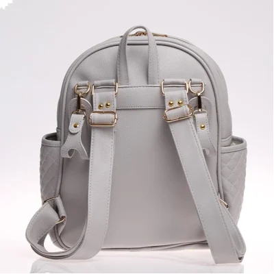 M&Y Dust Deri Anne Bebek Bakım Sırt Çantası, Gri