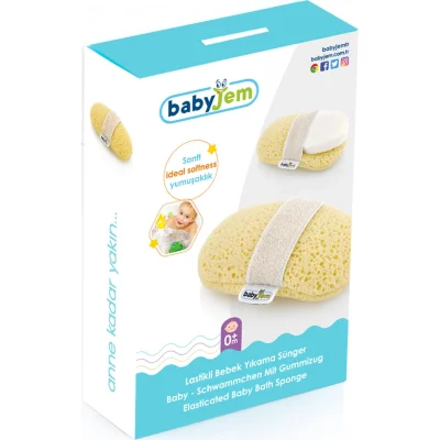 BabyJem Lastikli Bebek Yıkama Süngeri