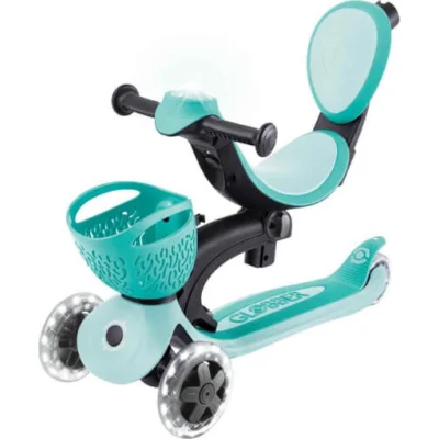 Globber Go Up Baby 360 Scooter, Işıklı, Koyu Mint