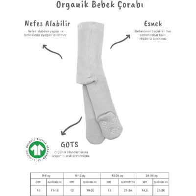 Bistyle Kaymaz Basic Külotlu Çorap, Gri