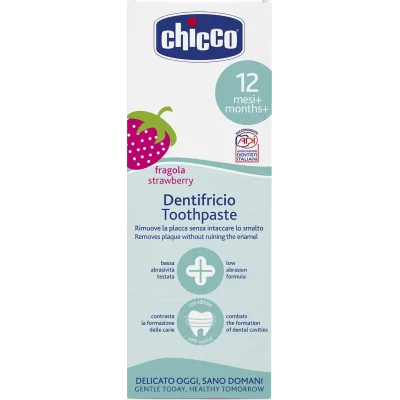 Chicco Çilekli Diş Macunu, 12+ Ay, 50 ml