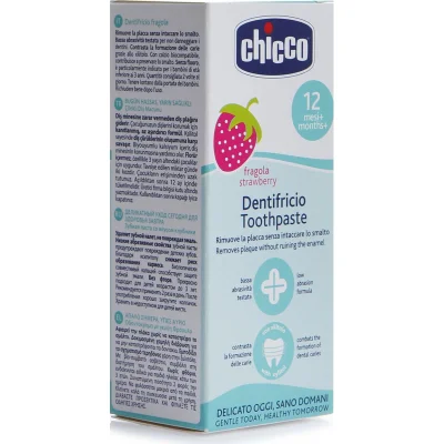 Chicco Çilekli Diş Macunu, 12+ Ay, 50 ml