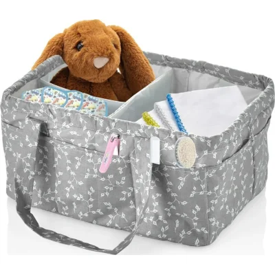 BabyJem Katlamalı Anne & Bebek Organizer 795 Gri Çiçek