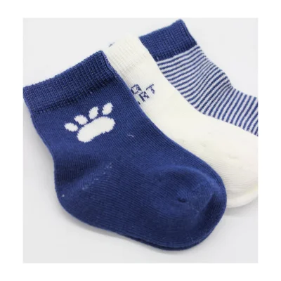 Bistyle Penye Soket Çorap, 3'lü, İndigo