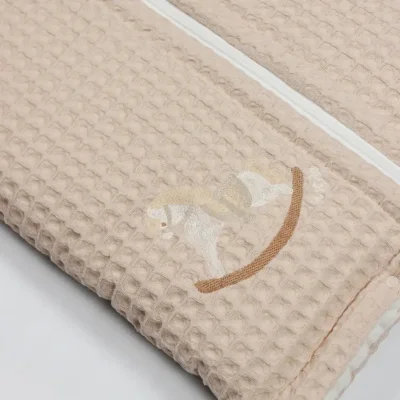 Bistyle Fermuarlı Natural Life Pike Battaniye Boy, Bej