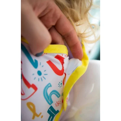 BabyJem Baskılı BLW Kollu Önlük, Harf Desen