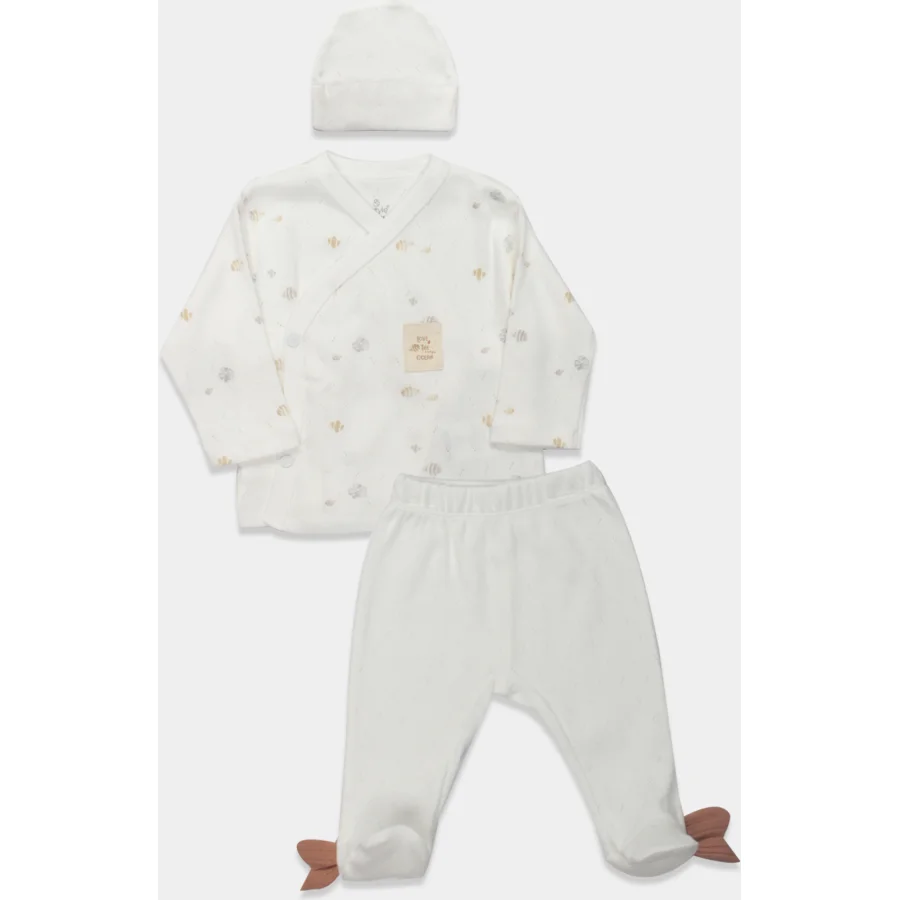 Bistyle 3lü Zıbın Takım Ocean And Starfish 13132 Ekru