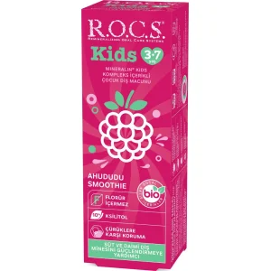 R.O.C.S. Kids Ahududu Smoothie Tadında Florürsüz Diş Macunu 45 Gr