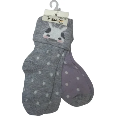 Katamino Lintan Bebek Soket Çorap, 2'li, Asorti