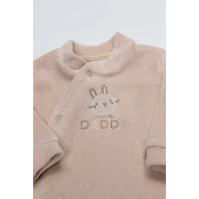 Bistyle Tulum Kadife I Love Daddy, Bej