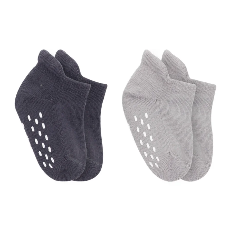 Bistyle Altı Havlu Sneakers Kaymaz Çorap, 2'li, Gri-Antrasit, Antrasit