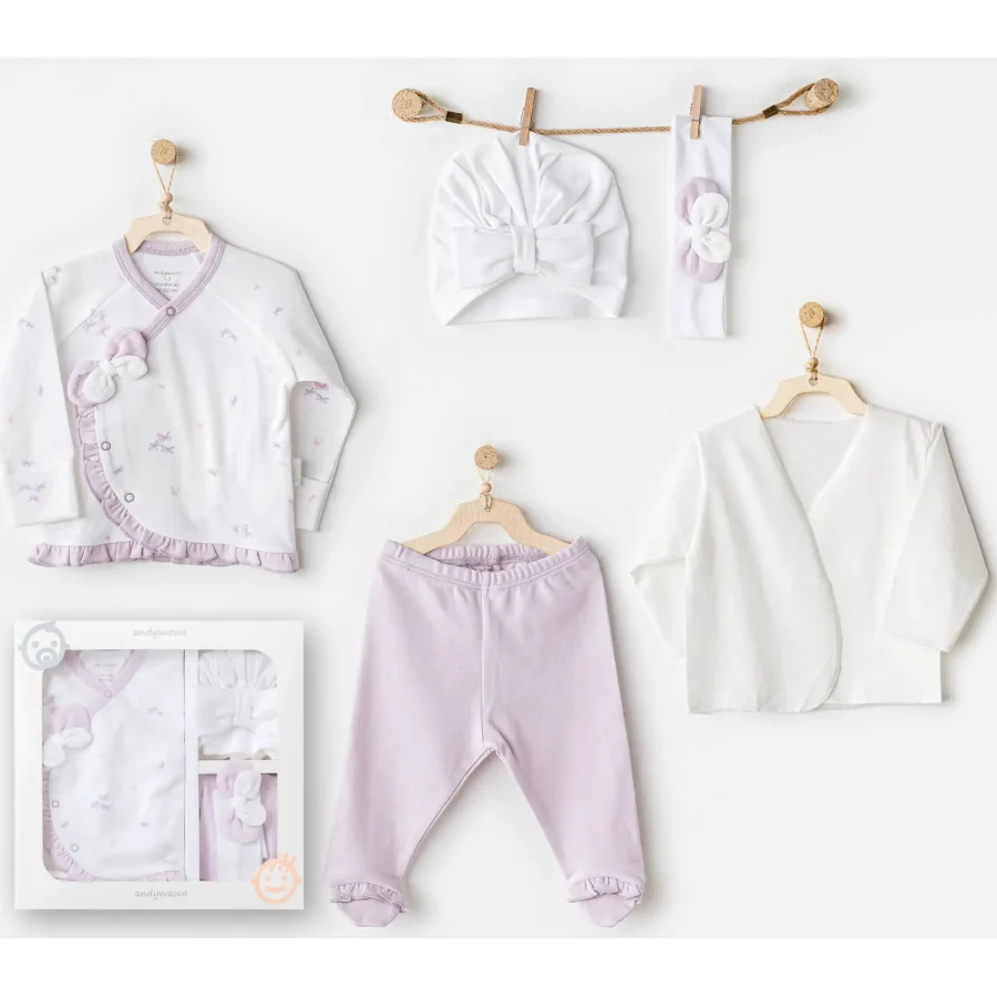 Andywawa Magical Butterfly Hastane Çıkışı, 5 Parça, Beyaz