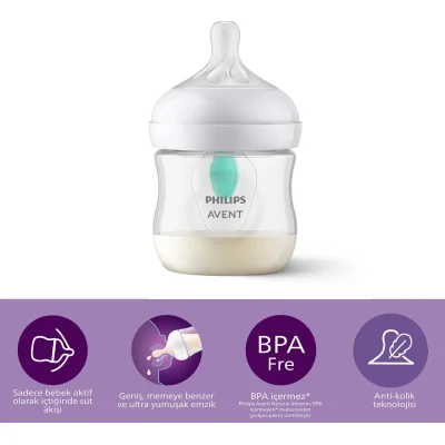 Philips Avent Natural Response Antikolik PP Biberon, 125 ml, 0+ Ay