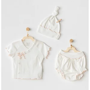 Andywawa Basic Bebe Takım, 3'lü, Ekru